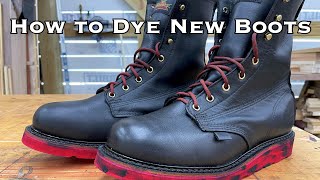 Customizing New Leather Boots Thorogood 8” Round Toe [upl. by Aihsat505]