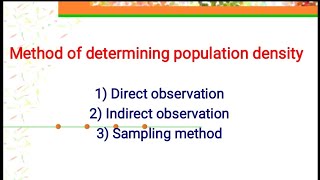 Ecological sampling  Direct Indirect sampling method of population density measurements [upl. by Morly212]