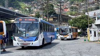 Movimentação de ônibus no Terminal Itamarati  Petrópolis RJ [upl. by Ahsinak]