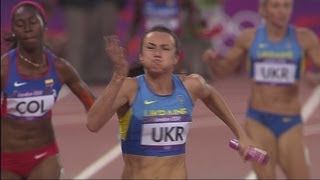 Womens 4 x 100m Relay Round 1  London 2012 Olympics [upl. by Sirromed]