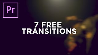 7 FREE Premiere Pro CC Transitions Transition Pack 1 [upl. by Acnairb611]