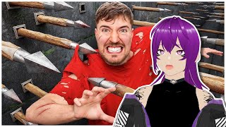 La Pista De Obstáculos Más Peligrosa Del Mundo  Ikaros REACCIONA a MrBeast [upl. by Cut]