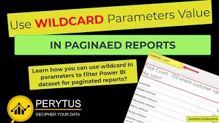 Filter Power BI dataset using wildcard characters in Power BI paginated report parameters [upl. by Peppie]