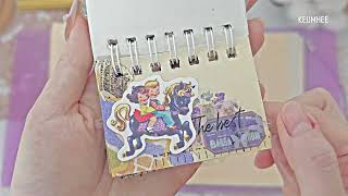 Journal flip through  Paper ASMR  Scrapbooking  다꾸 몰아보기  コラージュ [upl. by Aicelet293]