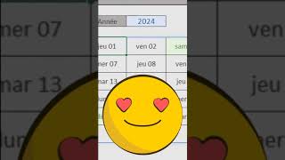 CALENDRIER MENSUEL DYNAMIQUE AVEC UNE SEULE FORMULE [upl. by Lindsey142]