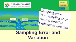 Sampling error and variation in statistics and data science [upl. by Adliwa]