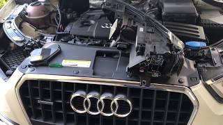 Audi Q3 xenon headlight headlamp bulb replacement [upl. by Forward]