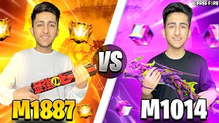 M1887 Vs M1014 Which Gun Is Best Clash Squad Battle 😍 50000 Diamond Challenge  Garena Free Fire [upl. by Bat]