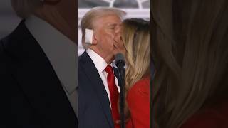 Trump Ends 93Minute RNC Speech With Kiss From Melania [upl. by Yttam]