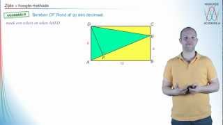 Meetkunde  zijde x hoogtemethode  WiskundeAcademie [upl. by Atiniv]
