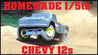 21kg46lbs homemade 15th chevy pick up truck on 12s max4 combo landing tricks [upl. by Elora]