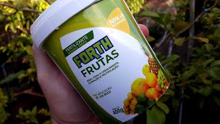 APLICAÇÃO DE FORTH FRUTAS NAS MINHAS FRUTÍFERAS EM VASOS forthjardim [upl. by Carothers]