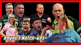 🎯2023 PDC World Darts Championship First Round MatchUps [upl. by Virge741]