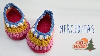 Merceditas para bebé a crochet [upl. by Alledi711]