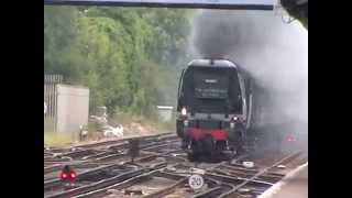 34067 Tangmere at speed through Eastleigh on 9711 [upl. by Mehelhteb]