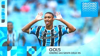 GOLS I GRÊMIO 6x2 SANTA CRUZRS CAMPEONATO GAÚCHO 2024 [upl. by Kasper]