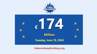 Result of Euro Millions on June 14 2024  Jackpot rises to €174000000 [upl. by Theodor409]