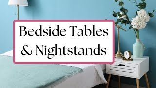 Bedside Tables amp Nightstands  Table Sizes Placement amp Bedside Lamps  Bedroom Furniture [upl. by Blanchette]