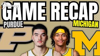 Purdue vs Michigan Game Recap from Mackey Northeast [upl. by Range576]