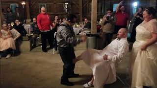 Garter Removal  Bride Pranks Husband  Lights Out Entertainment [upl. by Donohue329]