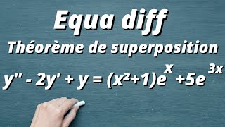 Equations différentielles dordre 2  partie 2  théorème de superposition [upl. by Dnalevelc383]