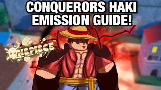 AOPG CONQUERORS HAKI AND EMISSION SHOWCASE  HOW TO GET A One Piece Game  Roblox [upl. by Kerby287]