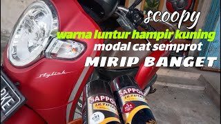 repaint body scoopy merah doff sapporo majestic red [upl. by Patti]