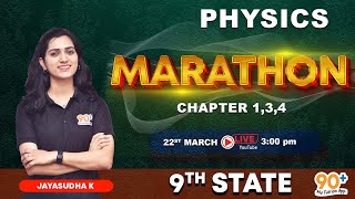 CLASS 9  MARATHON  PHYSICS  CHAPTER 134  JAYASUDHA TEACHER [upl. by Bogoch]