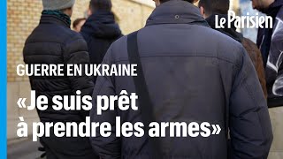 Devant l’ambassade d’Ukraine ces Français qui aimeraient rejoindre la «Légion internationale» [upl. by Devol]