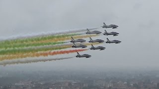 SORVOLO FRECCE TRICOLORI  BRESCIA 19 MAGGIO 2016 [upl. by Eseilanna513]