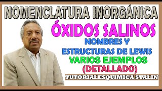 NOMENCLATURA INORGÁNICA  ÓXIDOS SALINOSNOMBRES Y ESTRUCTURAS DE LEWIS [upl. by Caleb]