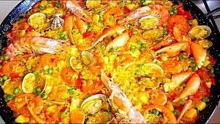 Paella de Marisco mi receta económicaA mi manera [upl. by Claud]