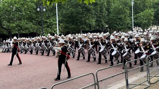 The Massed Bands of HM Royal Marines March Up the Mall 2024 [upl. by Field]