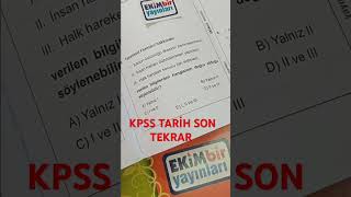 KPSS tarih soru deneme çözümleri önlisans ortaöğretim kpss [upl. by Adnilra]