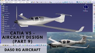 CATIA V5  DA50 RG AIRCRAFT DESIGN  GSD CATIA V5 BEGINNER  ADVANCED PART 9  VERTICAL STABILIZER [upl. by Eiffe460]