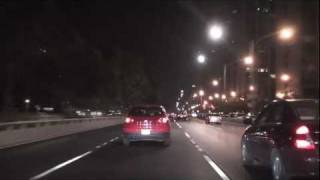 Chicago Lake Shore Drive at Night  Southbound REMIX [upl. by Aicelet]