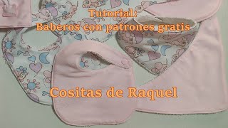 Tutorial Baberos de bebé con patrones gratuitosCositas de Raquel [upl. by Elleivad]