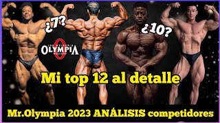 MR OLYMPIA 2023 CLASSIC PHYSIQUE MI TOP 12 🏆 análisis COMPETIDORES y OPINIÓN [upl. by Essirehs]