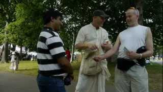 Vaisesika Prabhu distributes books Boston July 4 2011 [upl. by Ailisec767]