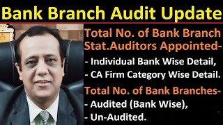 Bank Audit Update  Total Number of Bank Branch Auditors Appointed and Total No of Branches Audited [upl. by Euqinaj562]