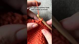 Waistcoat stitch with a new hook crochetstitch crochet 🧶 [upl. by Ahsimek]