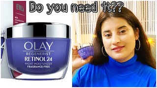 OLAY REGENERIST RETINOL 24 NIGHT CREAM REVIEW Best Anti Ageing Night Cream Rachna Jintaa [upl. by Sedaiuqlem679]