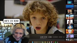 xQc Dies Laughing at Drakes son rapping [upl. by Addia]