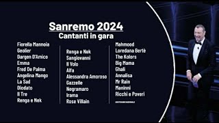 SANREMO 2024 COMMENTO AI 27 BIG IN GARA [upl. by Ylrebma571]