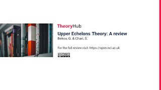 Upper Echelons Theory A review [upl. by Ecnerrot]