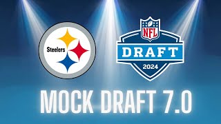 Pittsburgh Steelers  2024 Mock Draft 70  With Trades [upl. by Gnilrits433]