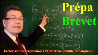 Factorisation avec identités remarquables Maths 3ème cours facile et méthodes [upl. by Zink695]