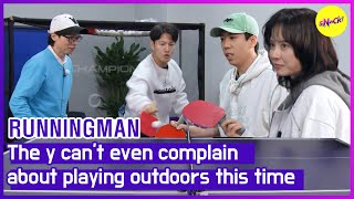 RUNNINGMAN The y cant even complain about playing outdoors this time ENGSUB [upl. by Olleina]