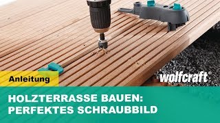 Holzterrasse selber bauen Perfektes Schraubbild mit dem Bohrmobil  wolfcraft [upl. by Eiralc]