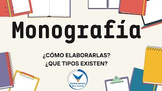 MONOGRAFIA Paso a paso ✅ Tipos de monografías ❗️ ¿Cuál elegir para tu proyecto ❓ [upl. by Fassold859]